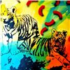 Image 2 : COLORFUL ORIGINAL POP ART CANVAS SIGNED ORIGINAL