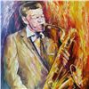 Image 2 : John F Kennedy Original Signed Painting Canvas COLORFUL