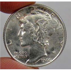 1508 - 1940 MERCURY DIME - KEY DATE - BU