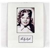 Image 1 : 3213 - SHIRLEY TEMPLE PHOTO & FACSIMILE SIGNATURE DISPLAY - MATTED - 8X10