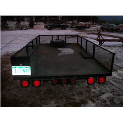 2007 6'x10' single axle trailer Steel deck, expanded wire side rails, spare tire.  Good for atvs or?
