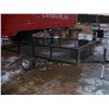 Image 2 : 2007 6'x10' single axle trailer Steel deck, expanded wire side rails, spare tire.  Good for atvs or?