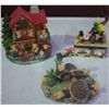Image 1 : Turtles in Pond Figurine, Hummingbird Ring Box & Cat Figurine Piggy Bank