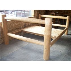 Queen Pine Log Bed w/ Log Siderails .