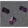 Image 1 : #11 Loose Stone: (3) Amethyst Quartz, (Si02), 1.40 Total Carats, Octagon Cut, 7x5mm, Hardness 7, Jap
