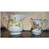 Image 1 : 2 Pitchers- 1 Lefton China Pear & Blossom Pattern Marked NE4253 with Crown Imprint and Red Lefton La