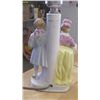 Image 3 : Porcelain Colonial Figure Lamp No mark. Figures are 7-1/2"tall x 4" wide x 2-1/4" deep.  14" tall ov