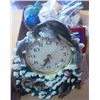 Image 1 : Dolphin Clock, Framed Knot Guide & Basket of Seashells some real some man made