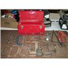 Image 1 : Toolbox w/ 14 "C" Clamps, Scissor Jack .