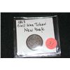 Image 1 : 1863 Civil War Token "New York"