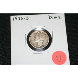 1930-S Mercury Dime