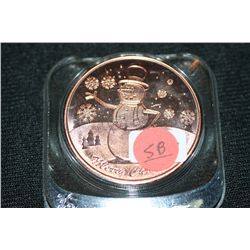 Snowman 1oz Copper Round