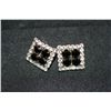 Image 1 : Cubic Zurconia and Onyx Earrings