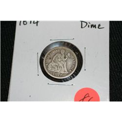 1874 Silver Seated Liberty Dime