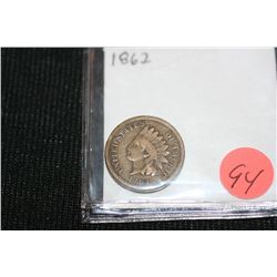 1862 Indian Head Penny