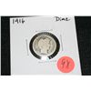 Image 1 : 1916 Silver Barber Dime