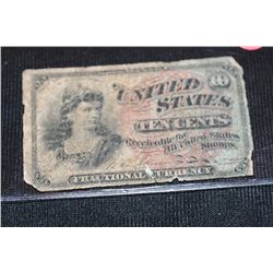 1863 US Fractional Currency 10 Cents