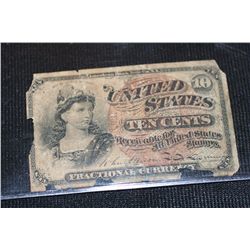 1863 US Fractional Currency 10 Cents