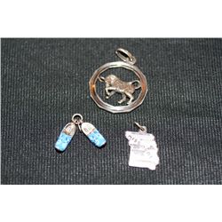 Silver Charms, lot of 3