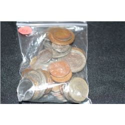 Foreign Coins and Tokens, Lot of 50
