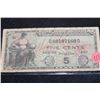 Image 1 : US Military Payment Certificate, 5 Cents