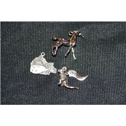 Silver Charms, Lot of 3