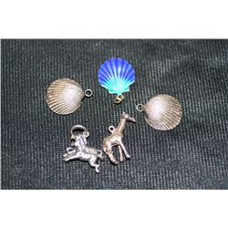 Silver Charms, Lot of 5