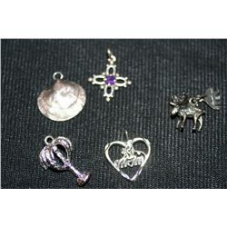 Silver Charms, Lot of 5