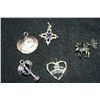 Image 1 : Silver Charms, Lot of 5