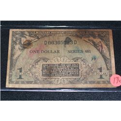 US Military Payment Certificate, One Dollar