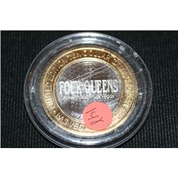 4 Queens Limited Edition $10 Gaming Token .999 Silver & 24k Gold