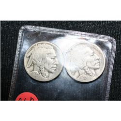 Lot of 2 Buffalo Nickels
