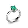 Image 1 : Genuine 1.26 ctw Emerald Ring 14kt White or Yellow Gold
