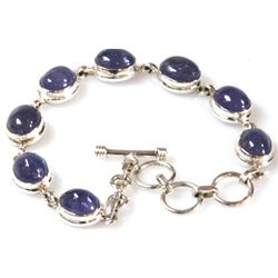 Natural Tanzanite 19.99grm Oval Bracelet .925 Sterling Silver