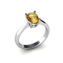 Genuine 2.40 ctw Citrine Ring 14kt White or Yellow Gold