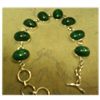 Image 1 : Emerald Gemstone in Silver Bracelet