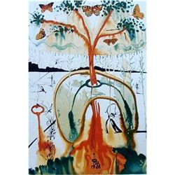 Dali "Mad Hatters Tea Party" Limited Edition Lithograph, 33"x22.5" W/Coa