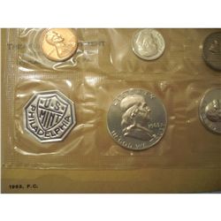 1963 Silver Proof Set W/90% Silver Franklin Half Dollar