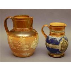 A Doulton Lambeth stoneware jug commemora...