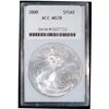 Image 1 : 2000 AMERICAN SILVER EAGLE,  MS-70 GEM BU