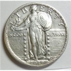 1919 Standing Liberty quarter  AU