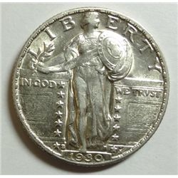 1930S Standing Liberty quarter  AU55