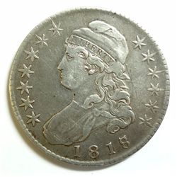 1818/7  Bust half $  VG/F