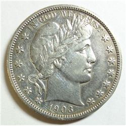 1903O Barber half $ was probably aan AU coin