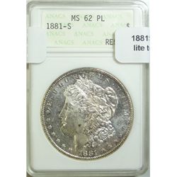 1881S  Morgan $  ANACS62PL