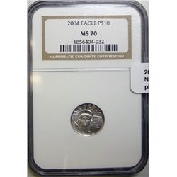 2004 1/10th oz. platinum eagles  NGC70