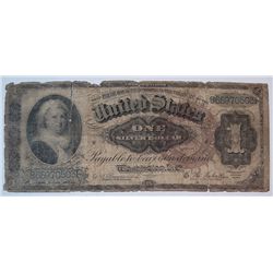 1886 $1 silver certificate short of full good BUT