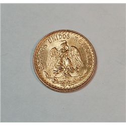 1945 Mexican 2 peso Gold