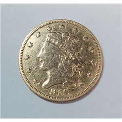 1836 $5 GOLD  F/VF