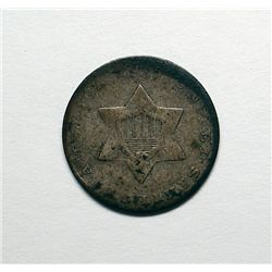 1852 THREE CENT SILVER VG